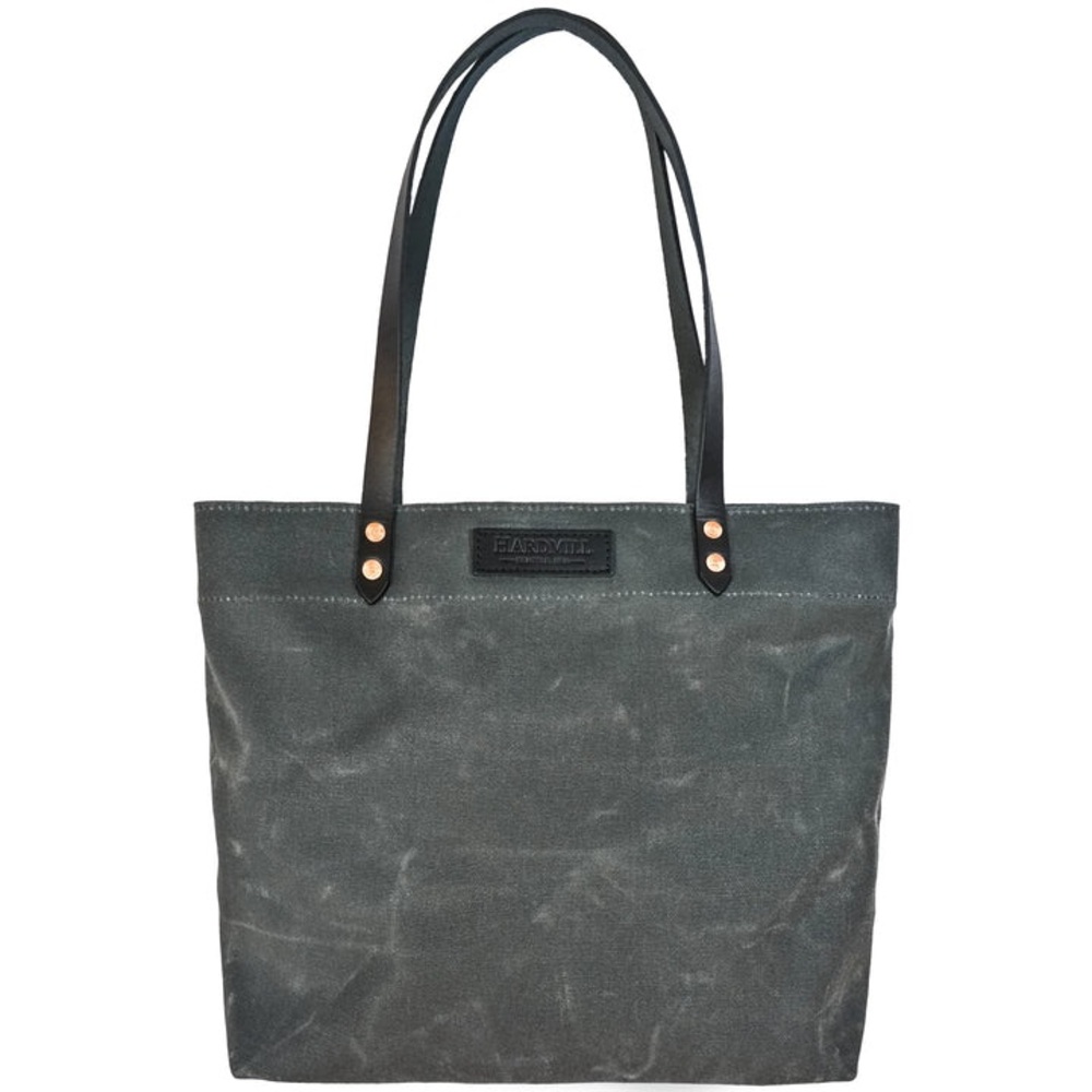 Hardmill Waxed Canvas Charcoal Gray Market Tote